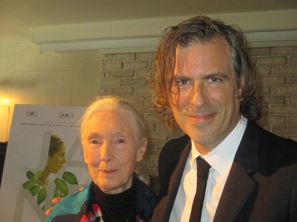 Jane Goodall with Jane director Brett Morgen